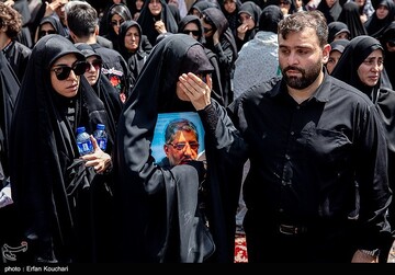 مراسم خاکسپاری شهدای اقتدار ایران در امامزاده صالح(ع)