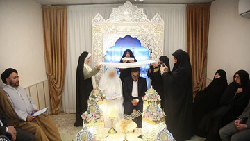 پیوند آسمانی ۲۱۰ زوج جوان در حرم حضرت فاطمه معصومه(س)