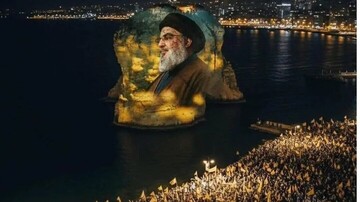 مراسم بزرگداشت رهبران مقاومت در ساحل بیروت