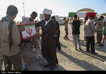 بازگشت پیکر 44 شهید از مرز شلمچه به کشور