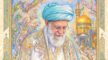 تصاویر دلدادگی رهبر شهید به امام رضا (ع) در آثار هنرمندان تجسمی