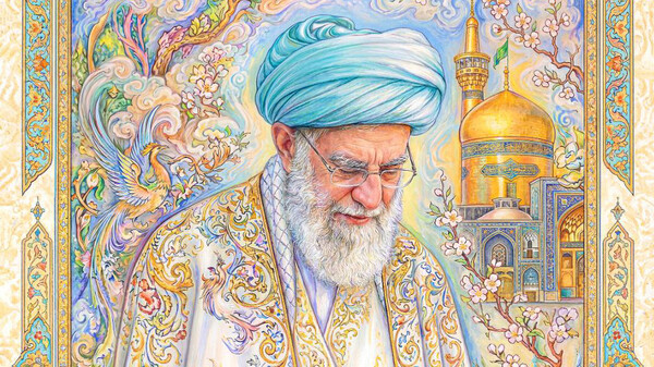 تصاویر دلدادگی رهبر شهید به امام رضا (ع) در آثار هنرمندان تجسمی