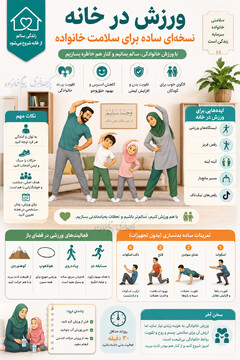 ورزش در خانه/ نسخه‌ای ساده برای سلامت و تندرستی خانواده +اینفوگرافی