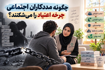 چگونه مددکاران اجتماعی چرخه اعتیاد را می‌شکنند؟