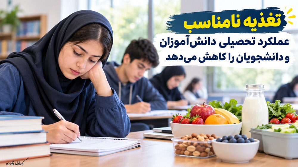 تغذیه نامناسب عملکرد تحصیلی دانش‌آموزان و دانشجویان را کاهش می‌دهد